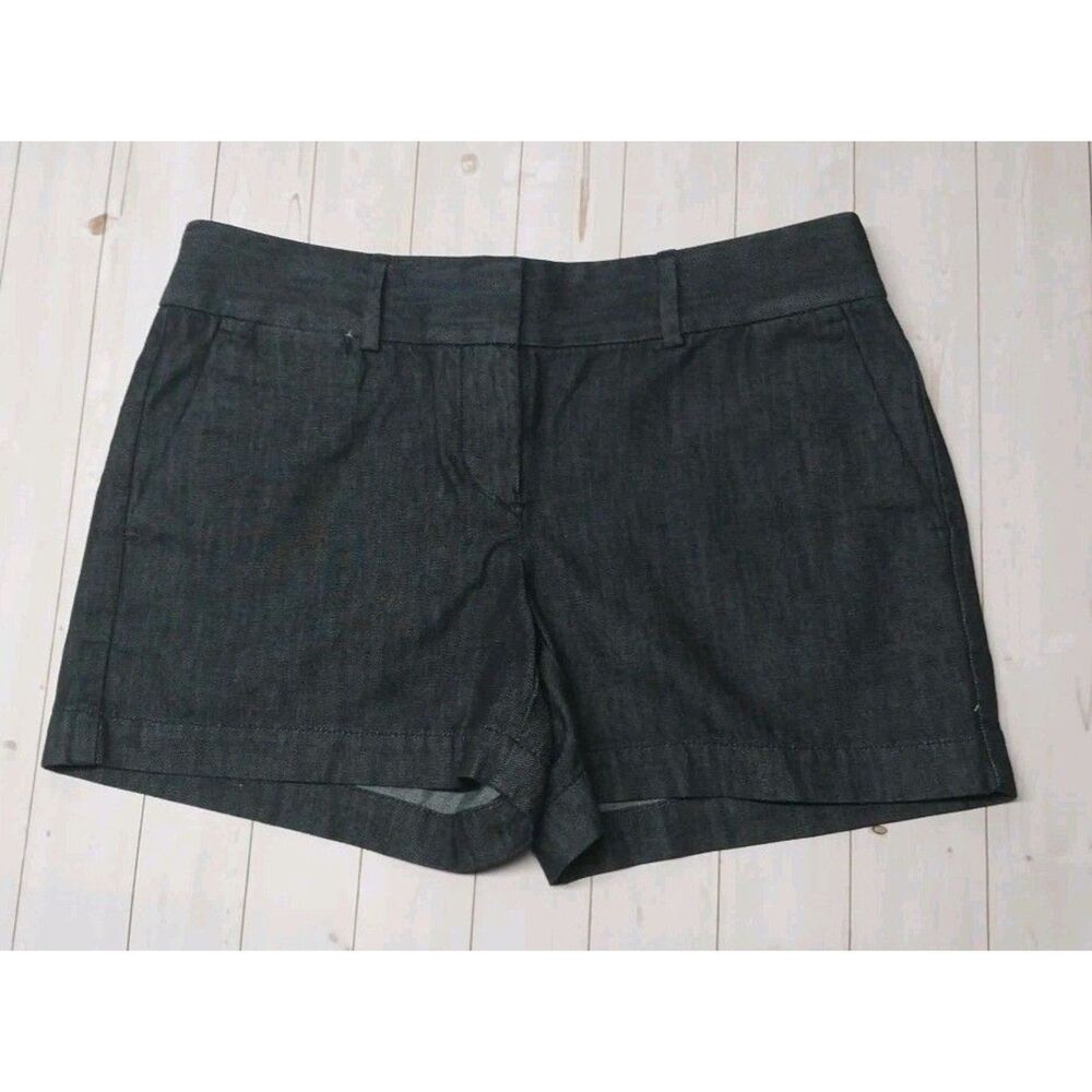 Ann Taylor Loft Womens Size 2 Blue Denim Shorts Cotton Mid Rise Slash Pockets